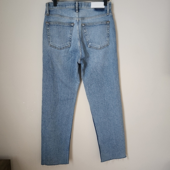 Re/Done | Comfort Stretch High Rise Stove Pipe Jeans in Mid 90s - Size 27 - Picture 7 of 13